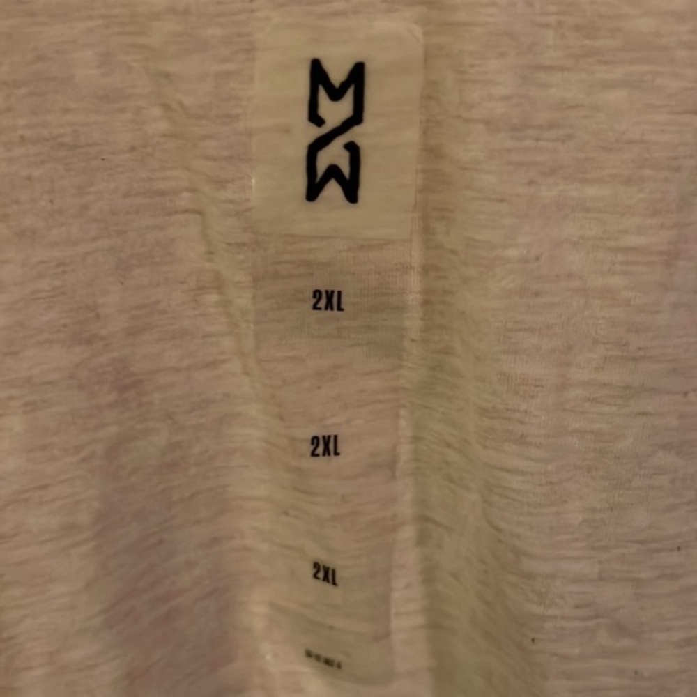 NWT Mutual Weave Short Sleeve V-Neck Shirt Men's 2XL Oatmeal Heather - Picture 5 of 8